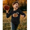 image:imageTstars Gobble Gobble Turkey Kids Shirt  Thanksgiving Long Sleeve Tee for Toddler Boys Girls amp Youth Holiday OutfitTouchdowns  Black