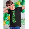 image:imageTstars St Patricks Day Shamrock Tie Shirt for Toddlers amp Youth Kids  Lucky Clover Tee for Boys amp GirlsBlack