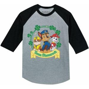 image:imageTstars Team Paw Patrol St Patricks Day Toddler amp Kids Raglan Tee  Lucky Shamrock 34 Sleeve for Boys amp Girls Dark GrayDark Gray