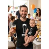 image:imageTstars Pint and Half Pint Dad and Baby Matching Shirts  Funny Fathers Day Set with Dad Tee and Infant BodysuitDad Black  Baby Black