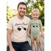 image:imageTstars Pint and Half Pint Dad and Baby Matching Shirts  Funny Fathers Day Set with Dad Tee and Infant BodysuitDesign 2  Sage Baby  Off White Dad