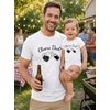 image:imageTstars Pint and Half Pint Dad and Baby Matching Shirts  Funny Fathers Day Set with Dad Tee and Infant BodysuitDesign 2  White Dad  White Baby
