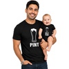 image:imageTstars Pint and Half Pint Dad and Baby Matching Shirts  Funny Fathers Day Set with Dad Tee and Infant BodysuitDad Black  Baby Black