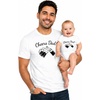 image:imageTstars Pint and Half Pint Dad and Baby Matching Shirts  Funny Fathers Day Set with Dad Tee and Infant BodysuitDesign 2  White Dad  White Baby