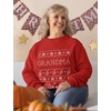 image:imageTstars Grandma and Grandpa Christmas Sweatshirt Festive Holiday Pullover Xmas Sweater Style for GrandparentsGrandma  Red