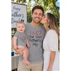 image:imageTstars Our First Fathers Day Dad and Baby Matching Shirts  New Dad Gift Set with Mens Tee and Infant BodysuitDad Gray  Baby Gray