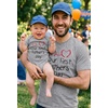 image:imageTstars Our First Fathers Day Dad and Baby Matching Shirts  New Dad Gift Set with Mens Tee and Infant BodysuitDad Gray  Baby Gray