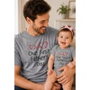 image:imageTstars Our First Fathers Day Dad and Baby Matching Shirts  New Dad Gift Set with Mens Tee and Infant BodysuitDad Gray  Baby Gray