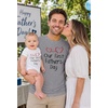 image:imageTstars Our First Fathers Day Dad and Baby Matching Shirts  New Dad Gift Set with Mens Tee and Infant BodysuitDad Gray  Baby GrayWhite