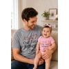 image:imageTstars Our First Fathers Day Dad and Baby Matching Shirts  New Dad Gift Set with Mens Tee and Infant BodysuitDad Gray  Baby Pink