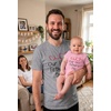 image:imageTstars Our First Fathers Day Dad and Baby Matching Shirts  New Dad Gift Set with Mens Tee and Infant BodysuitDad Gray  Baby Pink
