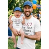 image:imageTstars Our First Fathers Day Dad and Baby Matching Shirts  New Dad Gift Set with Mens Tee and Infant BodysuitDad White  Baby White