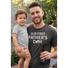 image:imageTstars Our First Fathers Day Dad and Baby Matching Shirts  New Dad Gift Set with Mens Tee and Infant BodysuitFeet  Heather Dark Gray Dad  Gray Baby