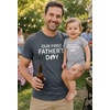 image:imageTstars Our First Fathers Day Dad and Baby Matching Shirts  New Dad Gift Set with Mens Tee and Infant BodysuitFeet  Heather Dark Gray Dad  Gray Baby