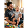 image:imageTstars Our First Fathers Day Dad and Baby Matching Shirts  New Dad Gift Set with Mens Tee and Infant BodysuitFeet  Heather Dark Gray Dad  Gray Baby