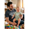 image:imageTstars Our First Fathers Day Dad and Baby Matching Shirts  New Dad Gift Set with Mens Tee and Infant BodysuitFeet  Heather Dark Gray Dad  Sage Baby