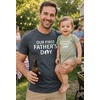 image:imageTstars Our First Fathers Day Dad and Baby Matching Shirts  New Dad Gift Set with Mens Tee and Infant BodysuitFeet  Heather Dark Gray Dad  Sage Baby