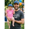 image:imageTstars Our First Fathers Day Dad and Baby Matching Shirts  New Dad Gift Set with Mens Tee and Infant BodysuitFeet  Heather Dark Gray Dad  Wow Pink Baby