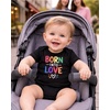 image:imageTstars Pride Baby Bodysuit  Rainbow Infant One Piece Love Equality Gift for LGBTQ ParentsBorn  Black