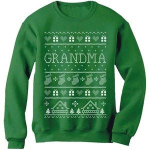 image:imageTstars Grandma and Grandpa Christmas Sweatshirt Festive Holiday Pullover Xmas Sweater Style for GrandparentsGrandma  Green