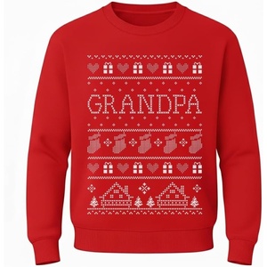 image:imageTstars Grandma and Grandpa Christmas Sweatshirt Festive Holiday Pullover Xmas Sweater Style for GrandparentsGrandpa  Red