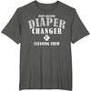 image:imageDiaper Changer First Fathers Day Gift for Dad Papa Funny TShirtAsphalt Grey