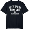 image:imageDiaper Changer First Fathers Day Gift for Dad Papa Funny TShirtBlack