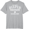 image:imageDiaper Changer First Fathers Day Gift for Dad Papa Funny TShirtHeather Grey