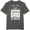 image:imageGamer Dad  Gift for Fathers Cool Dads Gaming TShirtAsphalt Grey
