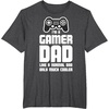image:imageGamer Dad  Gift for Fathers Cool Dads Gaming TShirtDark Heather Grey