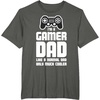 image:imageGamer Dad Shirt Gifts for Men Fathers Day Gaming TShirtAsphalt Grey