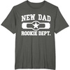 image:imageNew Dad Rookie Department shirt Gifts for Father TShirtAsphalt Grey