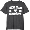 image:imageNew Dad Rookie Department shirt Gifts for Father TShirtDark Heather Grey