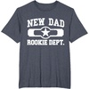 image:imageNew Dad Rookie Department shirt Gifts for Father TShirtHeather Blue