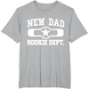 image:imageNew Dad Rookie Department shirt Gifts for Father TShirtHeather Grey