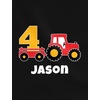image:imageTstars 4th Birthday Tractor Construction Party Boys Personalized Toddler Kids TShirtBlack