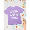 image:imageTstars 6th Birthday Shirt for Boys or Girls  This is What an Awesome 6 Year Old Looks Like Youth Kids TShirt GiftHeather Navy