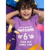 image:imageTstars 6th Birthday Shirt for Boys or Girls  This is What an Awesome 6 Year Old Looks Like Youth Kids TShirt GiftHeather Navy