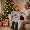 image:imageTstars Fitted Tee for Girls 4th of July Valentines Shirt  Patriotic American Cute Kids Heart Graphic Horse TShirtGray