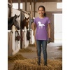 image:imageTstars Fitted Tee for Girls 4th of July Valentines Shirt  Patriotic American Cute Kids Heart Graphic Horse TShirtHorses  Lavender
