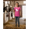 image:imageTstars Fitted Tee for Girls 4th of July Valentines Shirt  Patriotic American Cute Kids Heart Graphic Horse TShirtHorses  Wow Pink