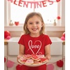 image:imageTstars Fitted Tee for Girls 4th of July Valentines Shirt  Patriotic American Cute Kids Heart Graphic Horse TShirtLove Crsv  Red