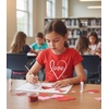 image:imageTstars Fitted Tee for Girls 4th of July Valentines Shirt  Patriotic American Cute Kids Heart Graphic Horse TShirtLove Crsv  Red