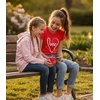 image:imageTstars Fitted Tee for Girls 4th of July Valentines Shirt  Patriotic American Cute Kids Heart Graphic Horse TShirtLove Crsv  Red