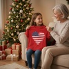 image:imageTstars Fitted Tee for Girls 4th of July Valentines Shirt  Patriotic American Cute Kids Heart Graphic Horse TShirtRed