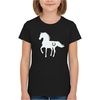 image:imageTstars Fitted Tee for Girls 4th of July Valentines Shirt  Patriotic American Cute Kids Heart Graphic Horse TShirtHorses  Black