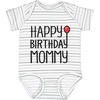 image:imageTstars Happy Birthday Mommy Outfit  Baby Bodysuit Gift for Mom from Infant Boys amp Girls Photo OutfitGray Stripes