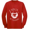 image:imageTstars Long Sleeve Martial Arts Gift for Kids  Ninja in Training Shirt for Toddler Boys and GirlsRed