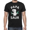 image:imageTstars Papa Saur Dad TShirt Funny Dinosaur Shirt for Me  Fathers Day Tee Gift for New Dad Birthday OutfitBlack