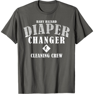 image:imageDiaper Changer First Fathers Day Gift for Dad Papa Funny TShirtAsphalt Grey